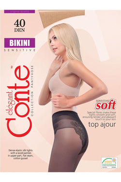 Conte Elegant Ciorapi dama Ciorap cu Chilot Dantelat Bikini 40 Den