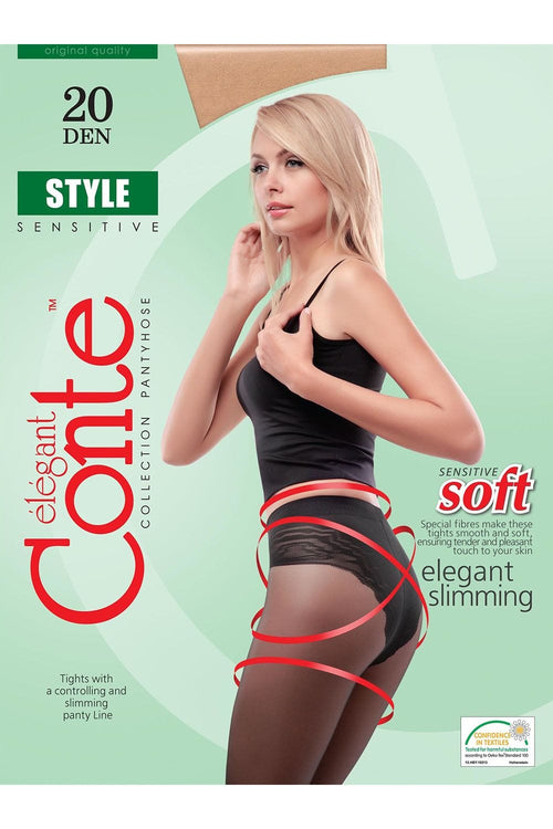 Conte Elegant Ciorapi dama Ciorap Modelator cu Chilot Dantelat Style 20 Den