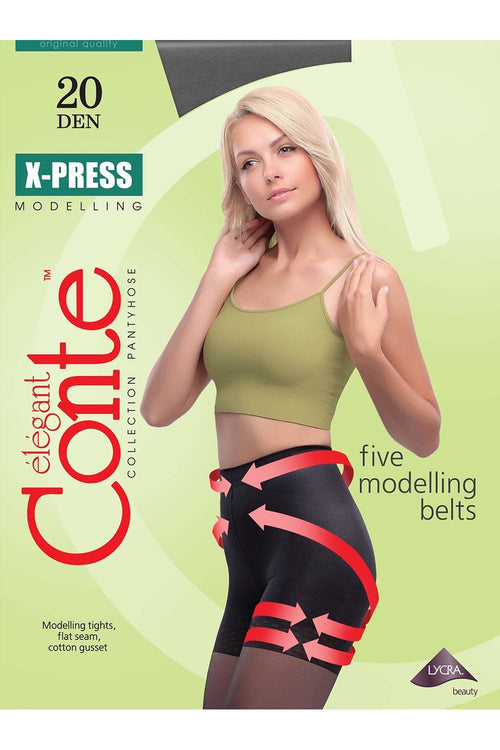 Conte Elegant Ciorapi dama Ciorap Modelator cu Efect de Push-Up X-press 20 Den