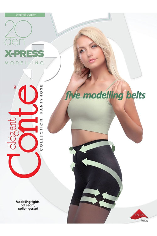 Conte Elegant Ciorapi modelatori Ciorap Modelator cu Efect de Push-Up X-press 20 Den (Ambalaj nou)