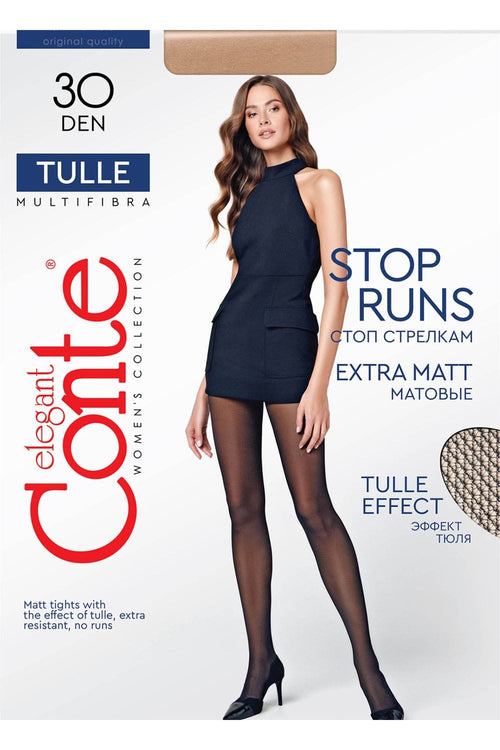 Conte Elegant Ciorapi subțiri Ciorap subțire, extra mat cu efect de tul, Conte Elegant Tulle 30 Den