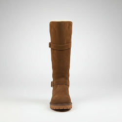 Cizme damă maro tip piele întoarsă Natalee