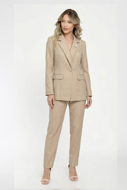 Compleu dama elegant bej Simina Natalee Fashion