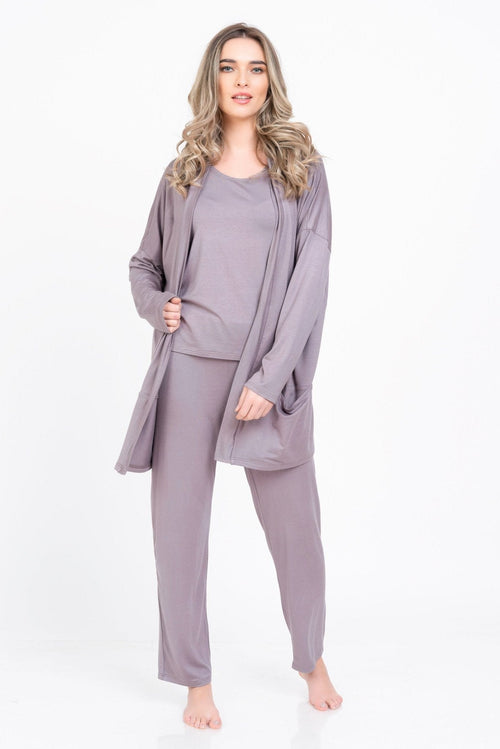 Natalee Fashion Pijamale Dama Compleu de casa grej