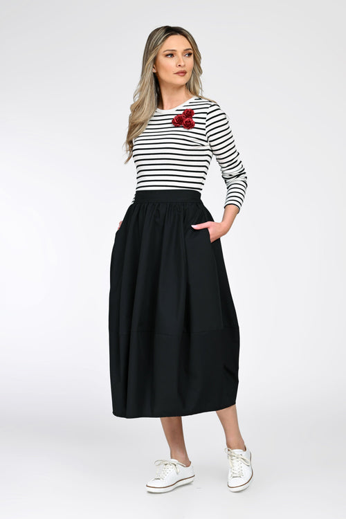 Fusta Eranthe baloon style neagra Eranthe