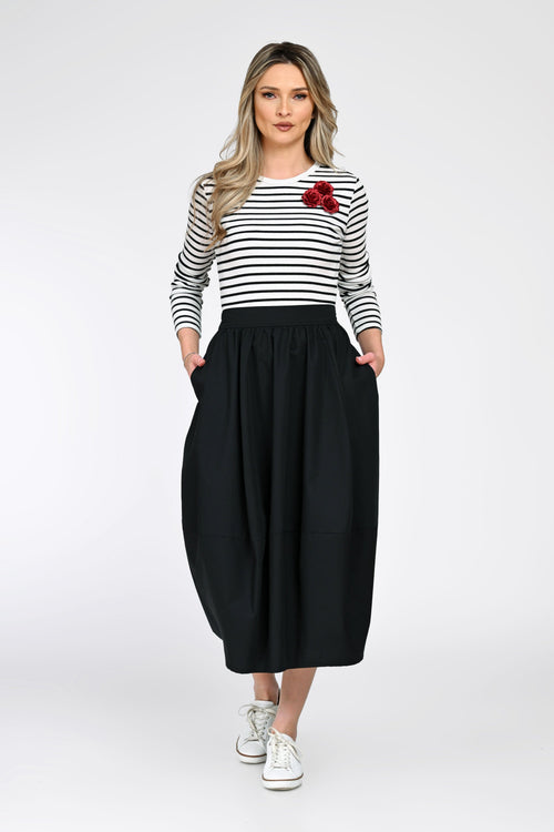 Fusta Eranthe baloon style neagra Eranthe