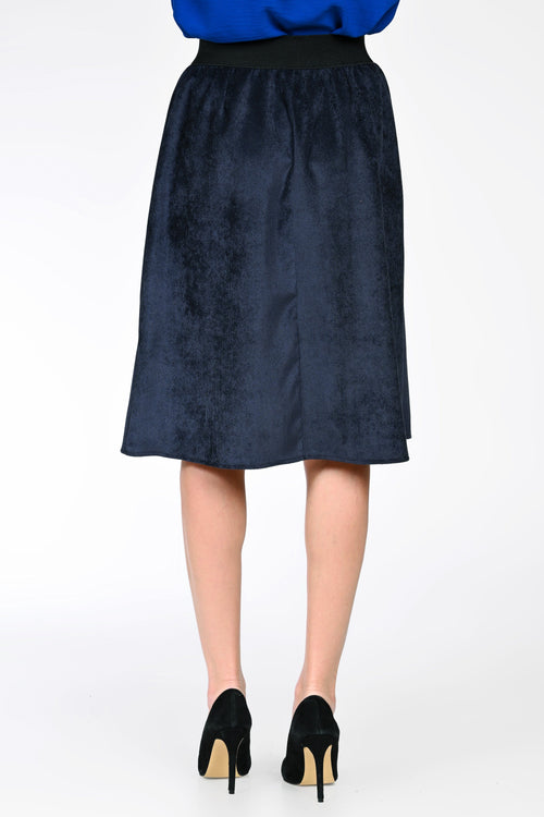 Fustă midi bleumarin dama Natalia Natalee