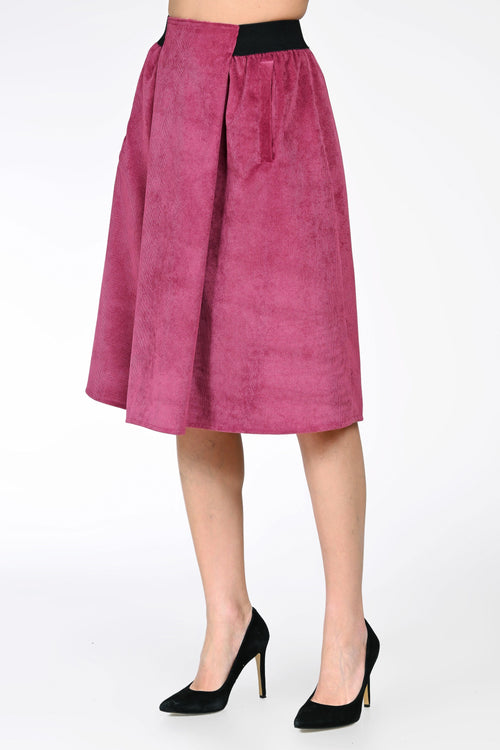 Fustă midi din raiat cu buzunare – Irina Natalee