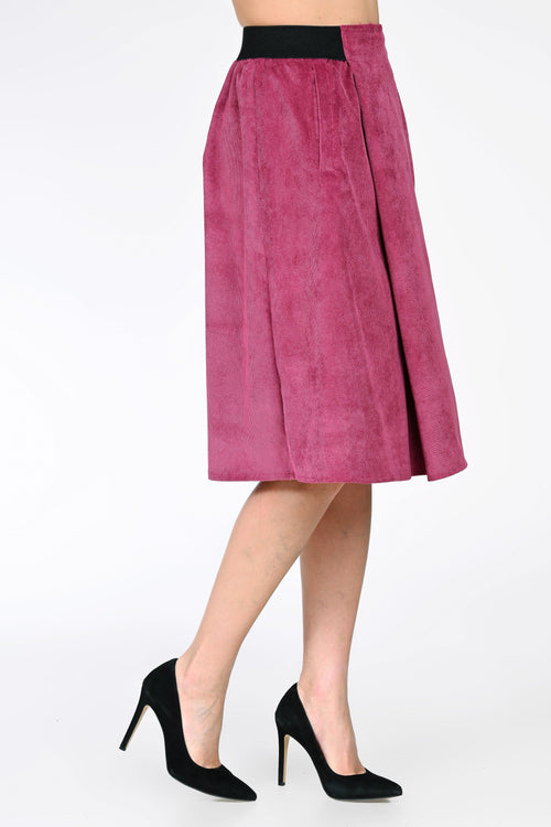 Fustă midi din raiat cu buzunare – Irina Natalee