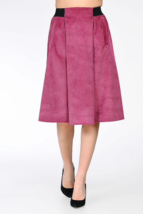 Fustă midi din raiat cu buzunare – Irina Natalee