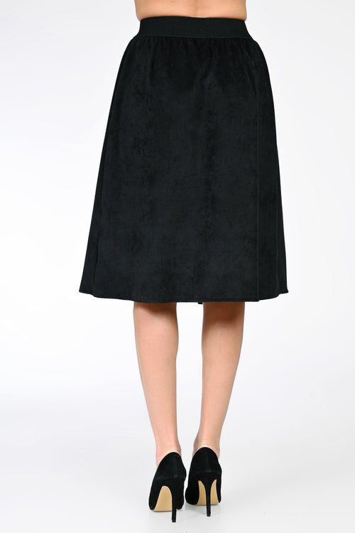 Fustă midi din raiat cu buzunare – Maria Natalee