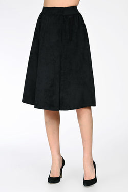 Fustă midi din raiat cu buzunare – Maria Natalee