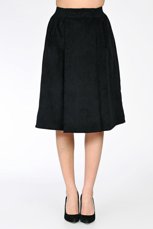 Fustă midi din raiat cu buzunare – Maria Natalee