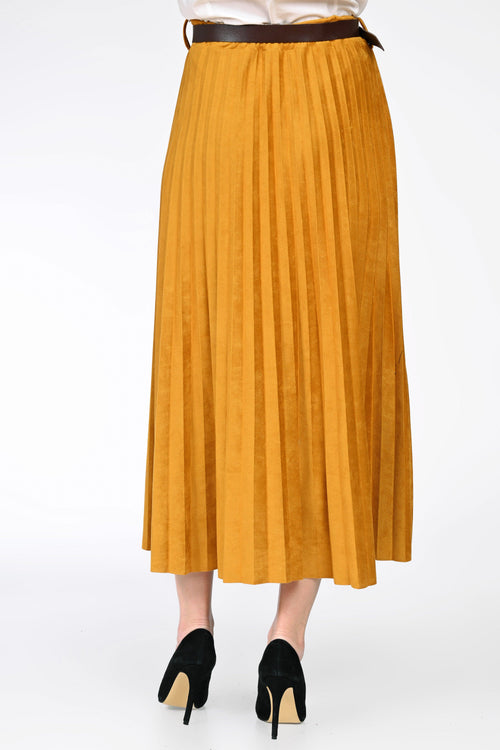 Fustă midi plisată cu curea – Evelina Natalee