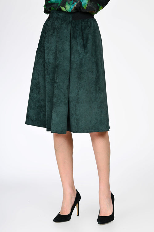 Fustă midi verde dama Bianca Natalee