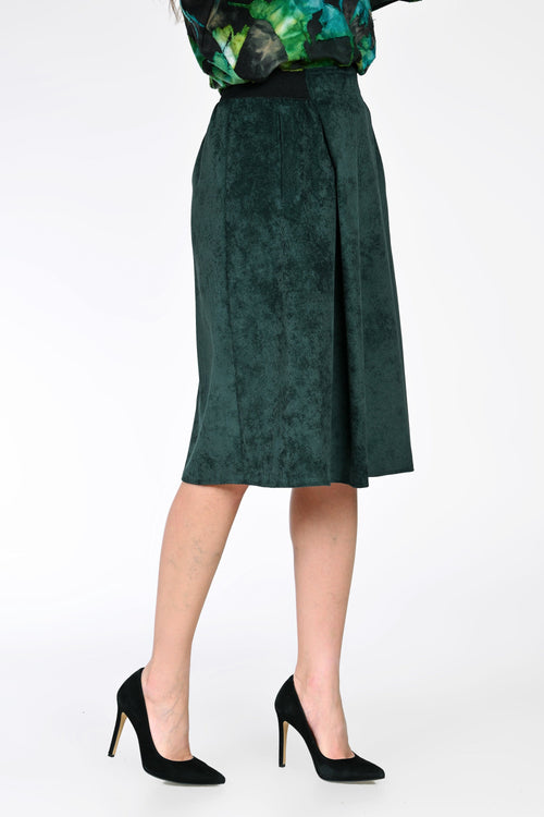 Fustă midi verde dama Bianca Natalee