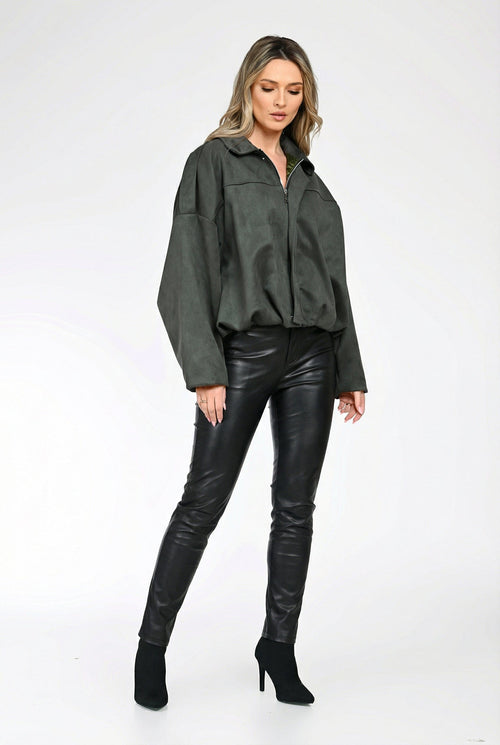 Jachetă damă olive,Violeta Natalee