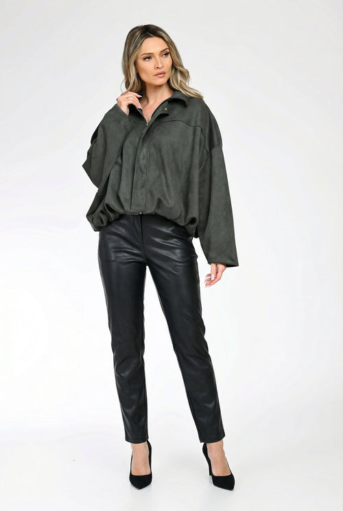 Jachetă damă olive,Violeta Natalee