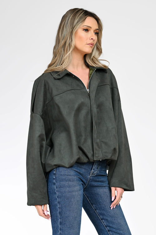 Jachetă damă olive,Violeta Natalee