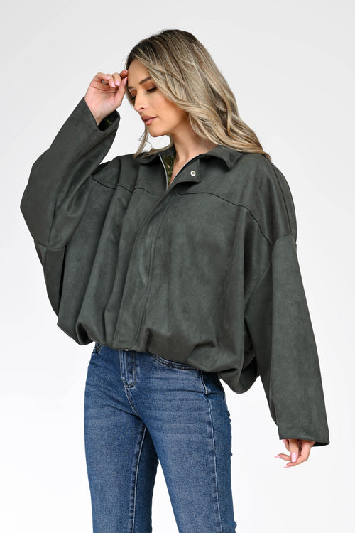 Jachetă damă olive,Violeta Natalee