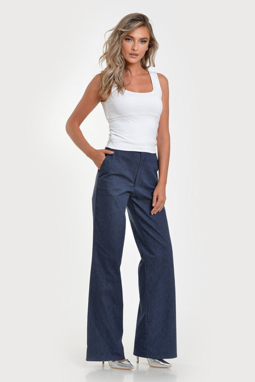 Natalee Fashion Pantaloni Pantalon casul drept din blug Izabela