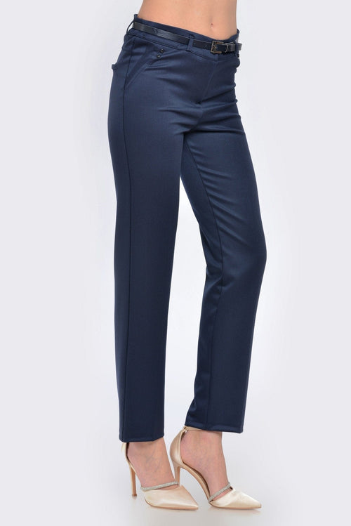 Natalee Fashion Pantaloni Pantalon casul drept navy Moly