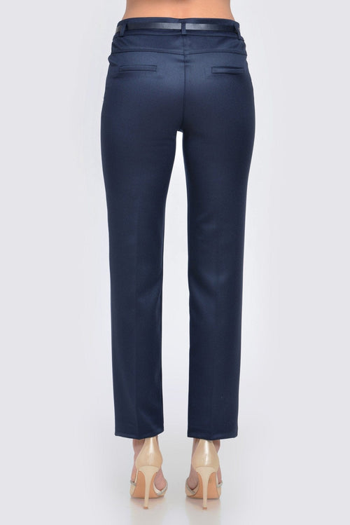 Natalee Fashion Pantaloni Pantalon casul drept navy Moly