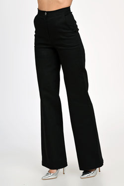 Pantalon din blug negru Stela Natalee Fashion