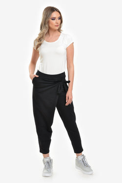 Natalee Fashion Pantaloni Pantalon sport negru petrecut Aintzane