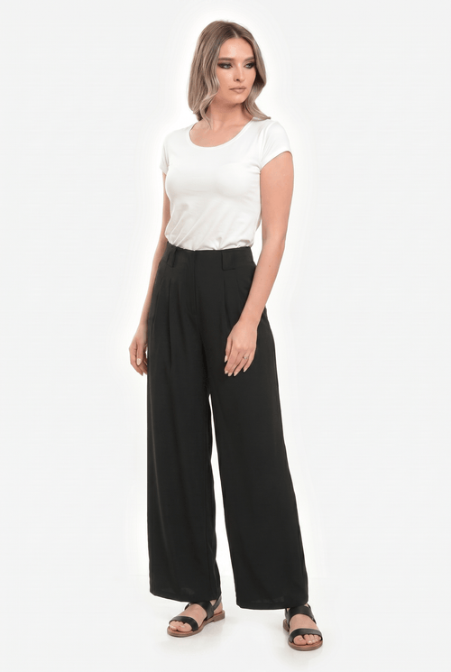 Pantaloni damă negri Alessia Natalee