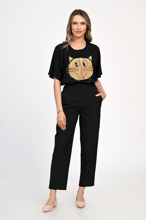 Pantaloni negri Zoe Natalee Fashion