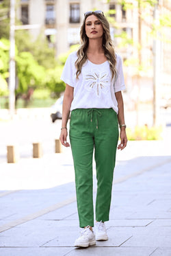 Pantaloni verzi Amalia Natalee