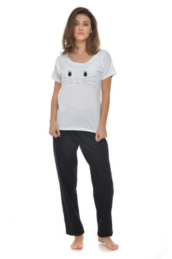 Natalee Fashion Pijamale Dama Pijama cat eyes Natalee