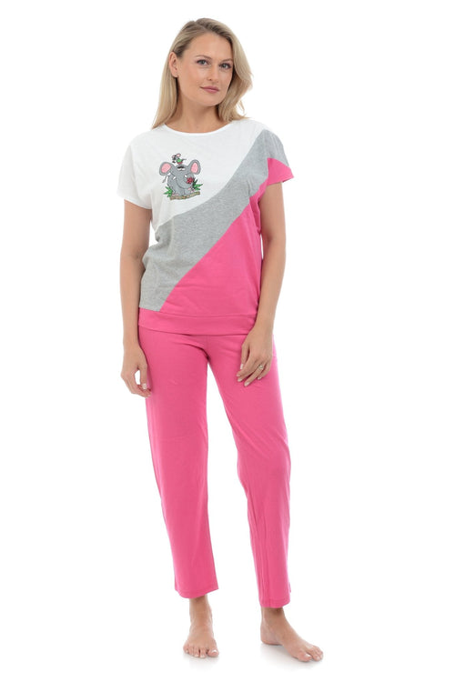 Natalee Fashion Pijamale Dama Pijama dama roz Carmen