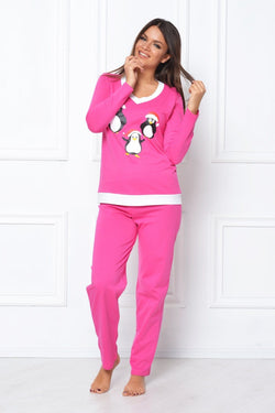 Natalee Fashion Pijamale Dama Pijama dama roz pinguini