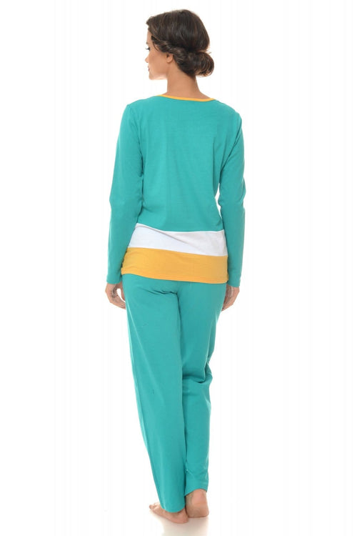 Natalee Fashion Pijamale Dama Pijama verde Donald