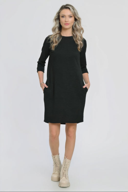 Rochie casual negra Valy
