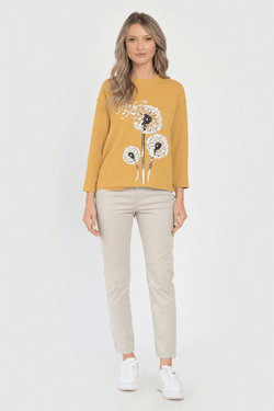 Pulover damă galben-muștar Anastasia Natalee