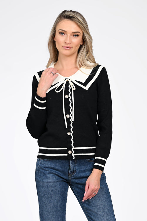 Pulover dama negru Melina Natalee Fashion