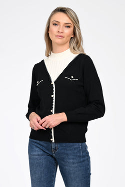 Pulover damă negru Yasmine Natalee