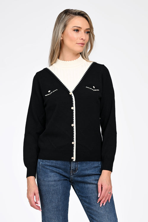 Pulover damă negru Yasmine Natalee