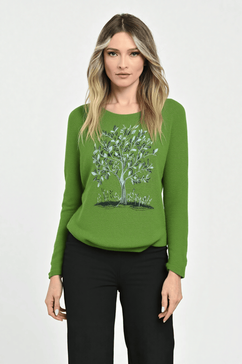 Pulover damă verde Abigail Natalee