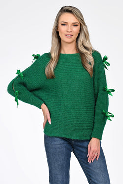 Puloverul dama verde Andra Natalee Fashion