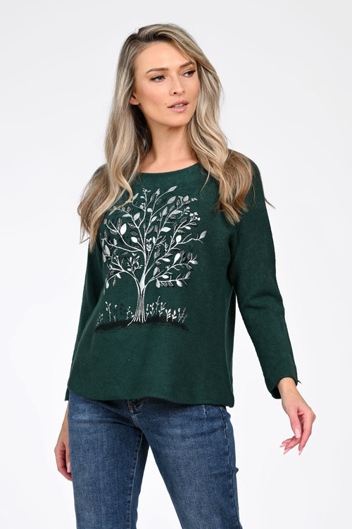 Puloverul damă verde Evelina Natalee Fashion