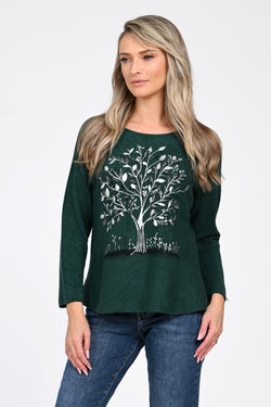 Puloverul damă verde Evelina Natalee Fashion