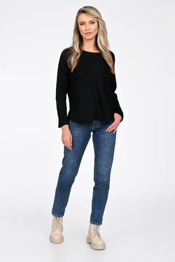 Puloverul negru Daria Natalee Fashion