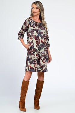 Rochia damă casual paisley Eliza Natalee Fashion