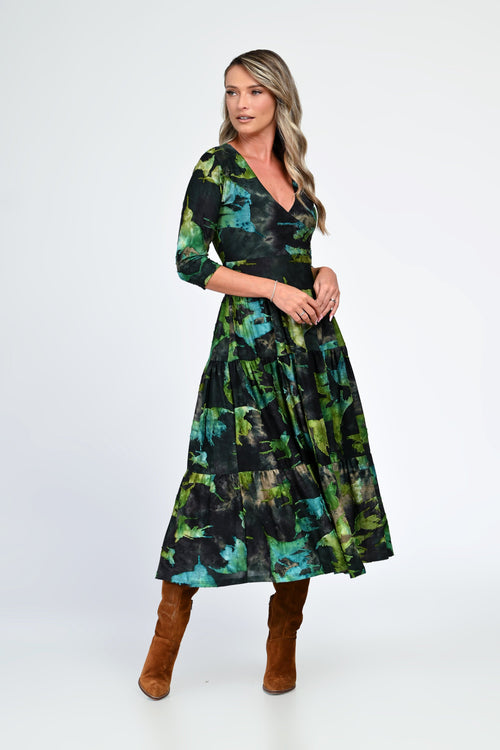 Rochia damă midi verde Aylin Natalee Fashion