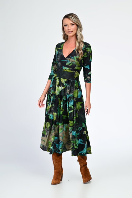 Rochia damă midi verde Aylin Natalee Fashion
