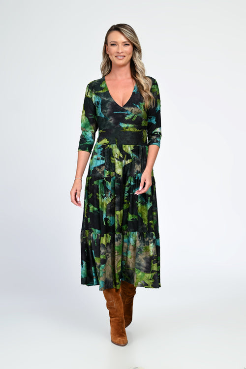 Rochia damă midi verde Aylin Natalee Fashion